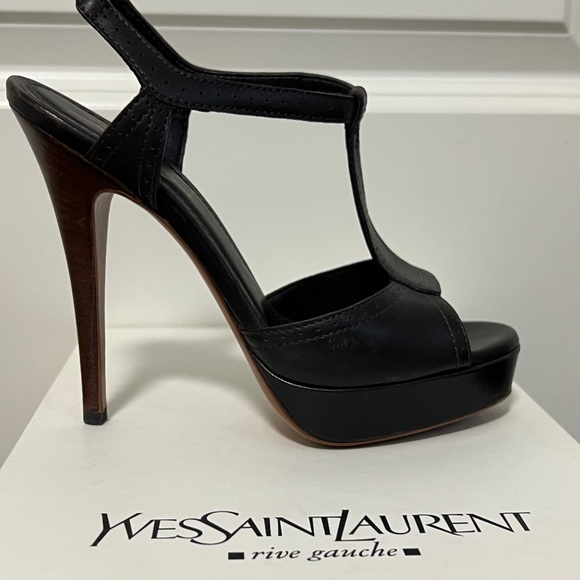YSL 75 Tribute Platform Sandals - Picture 1 of 6